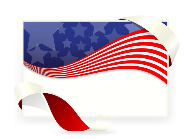 Independence day of American flag , Business cards vector