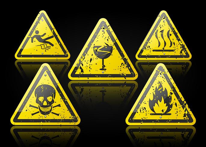 warning sign set vector