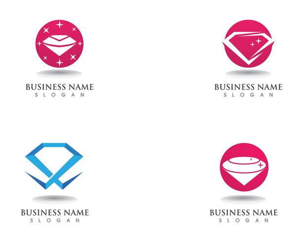 Diamond logo symbol vector template icon