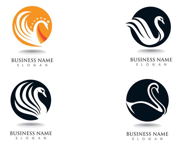 Swan logo Template vector