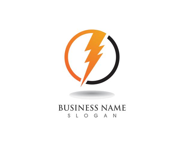 lightning thunderbolt electricity vector logo design