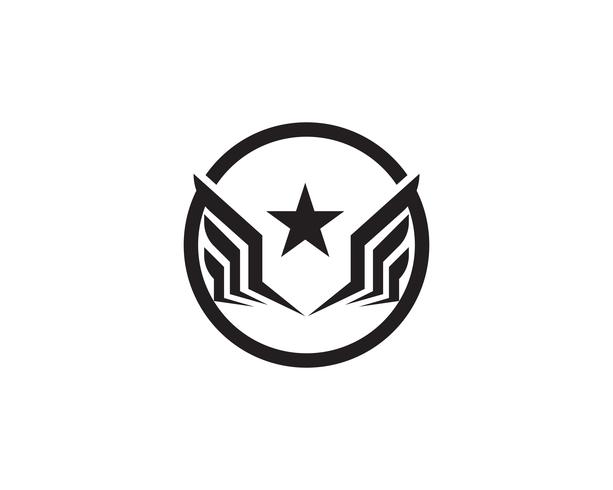 Flacon wing template icons vector  design