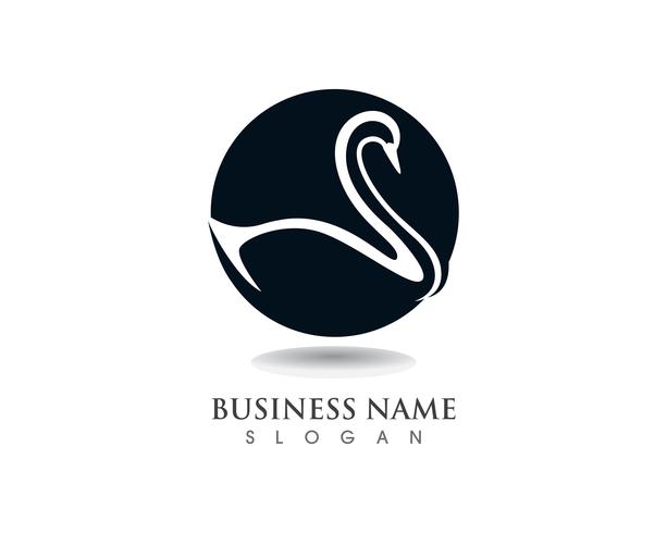 Swan logo Template vector
