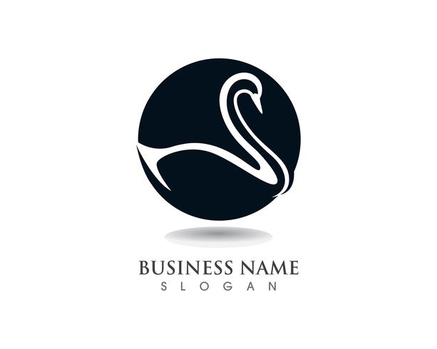 Vector de plantilla de logotipo de cisne