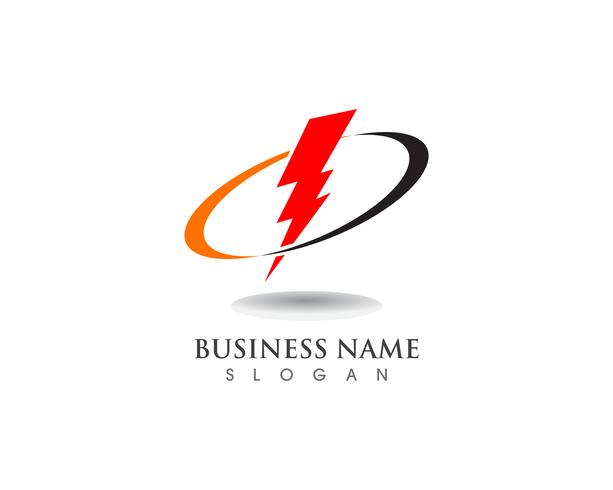 lightning thunderbolt electricity vector logo design