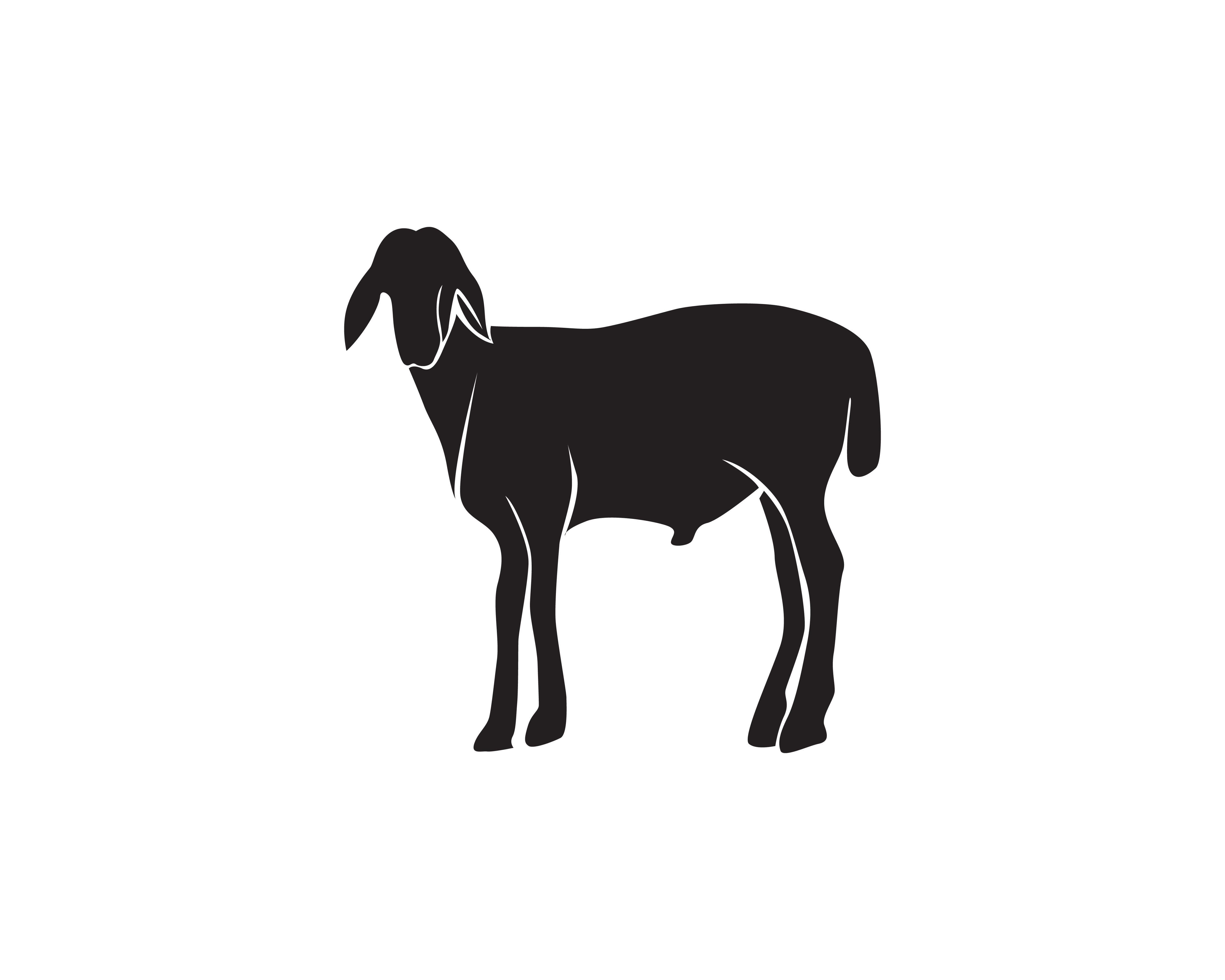 Goat black animals vector logo and symbol 620318 Vector