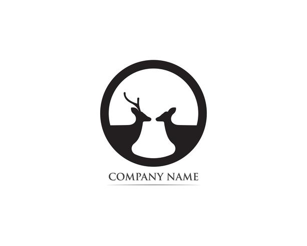 Deer logo and symbol vector