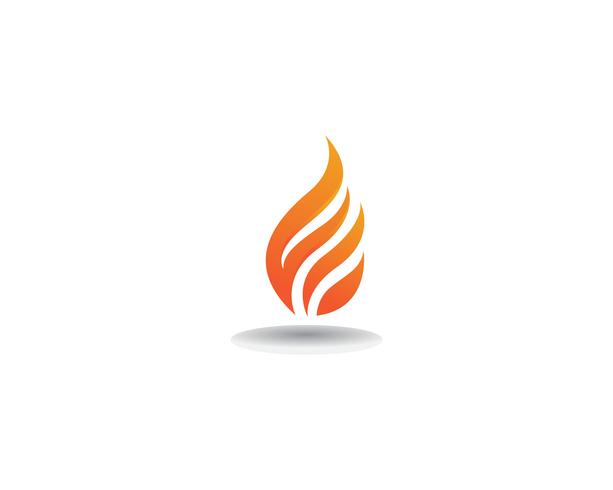 Icono de vector de plantilla de logotipo de fuego Concepto de logotipo de petróleo, gas y energía