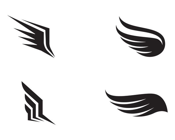 Flacon wing template icons vector  design