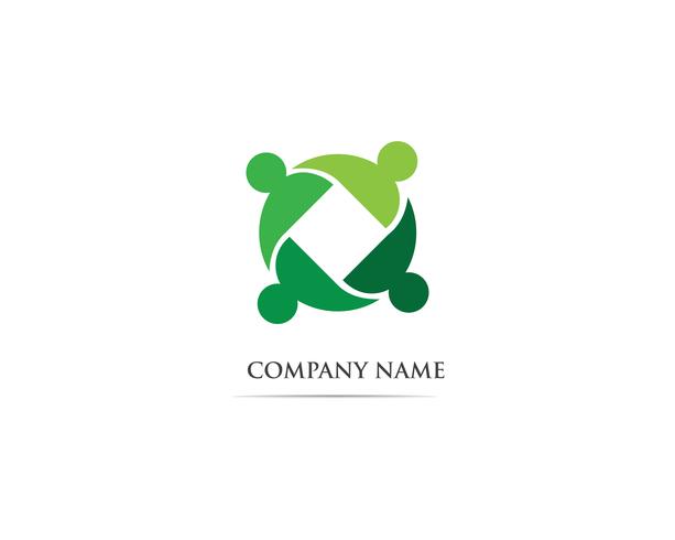 Adopción de comunidad cuidado logotipo plantilla vector