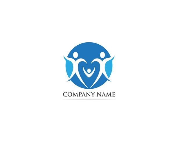 Adoption and community care Logo template vector