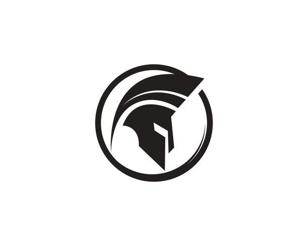 Spartan helmet logo vector