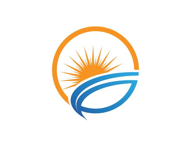 Logotipo genérico y símbolos del sol. vector