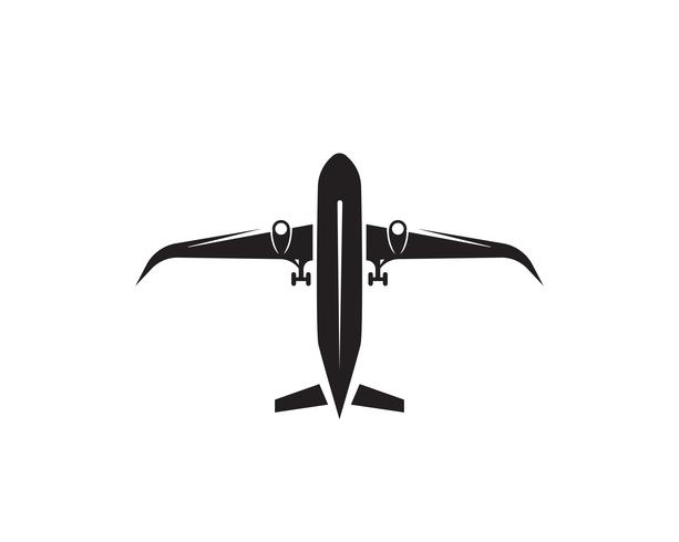 Aviones, avión, aerolínea con etiqueta de logotipo. Viaje, viaje en avión, símbolo de avión. Ilustración vectorial vector