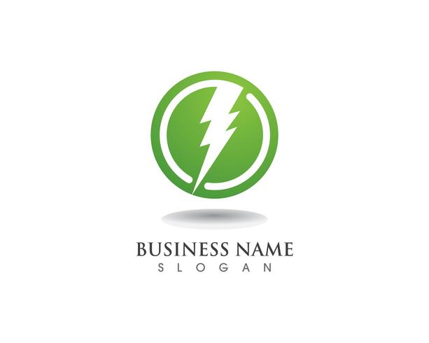 lightning thunderbolt electricity vector logo design