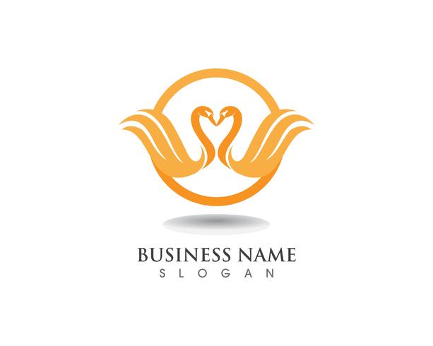 Swan logo Template vector