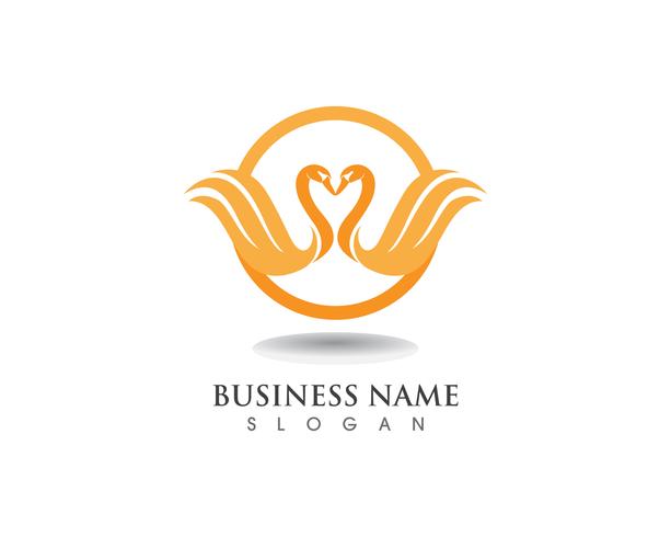 Swan logo Template vector