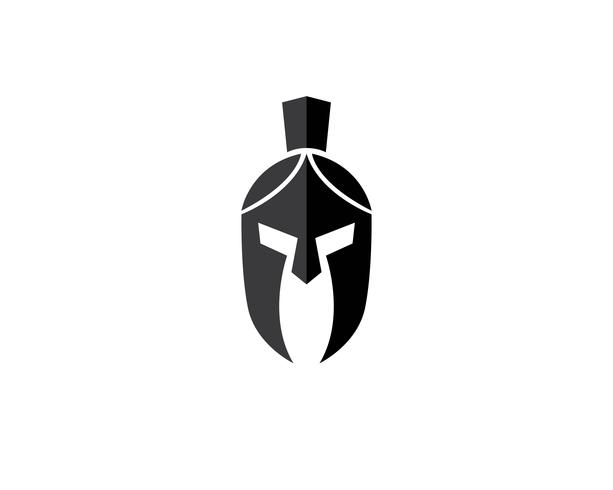 Spartan helmet logo vector