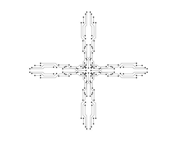 circuit illustration vector template line