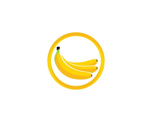 Logotipo de plantilla de vector de frutas Bananan