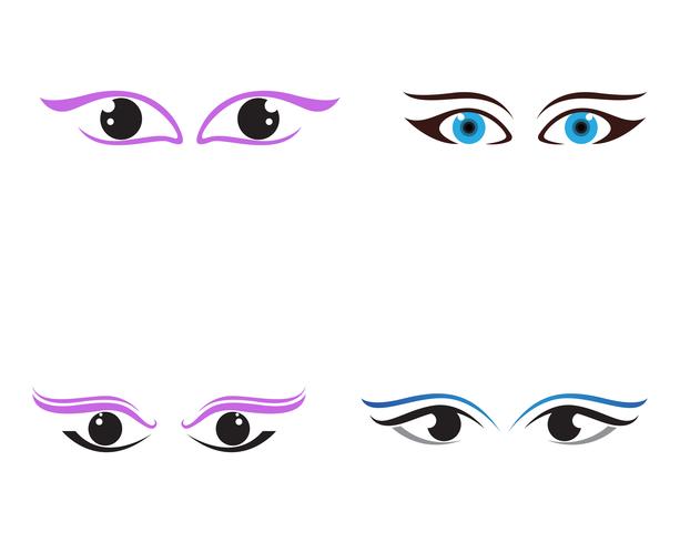 Eyes care health logo and symbols  vector