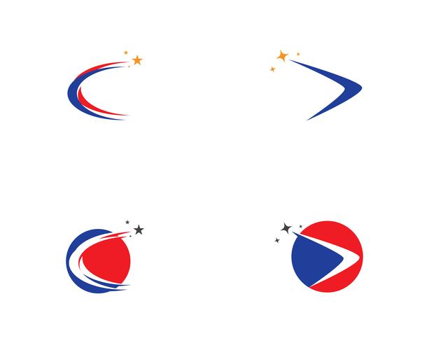 Iconos de vector de plantilla de logotipo más rápido