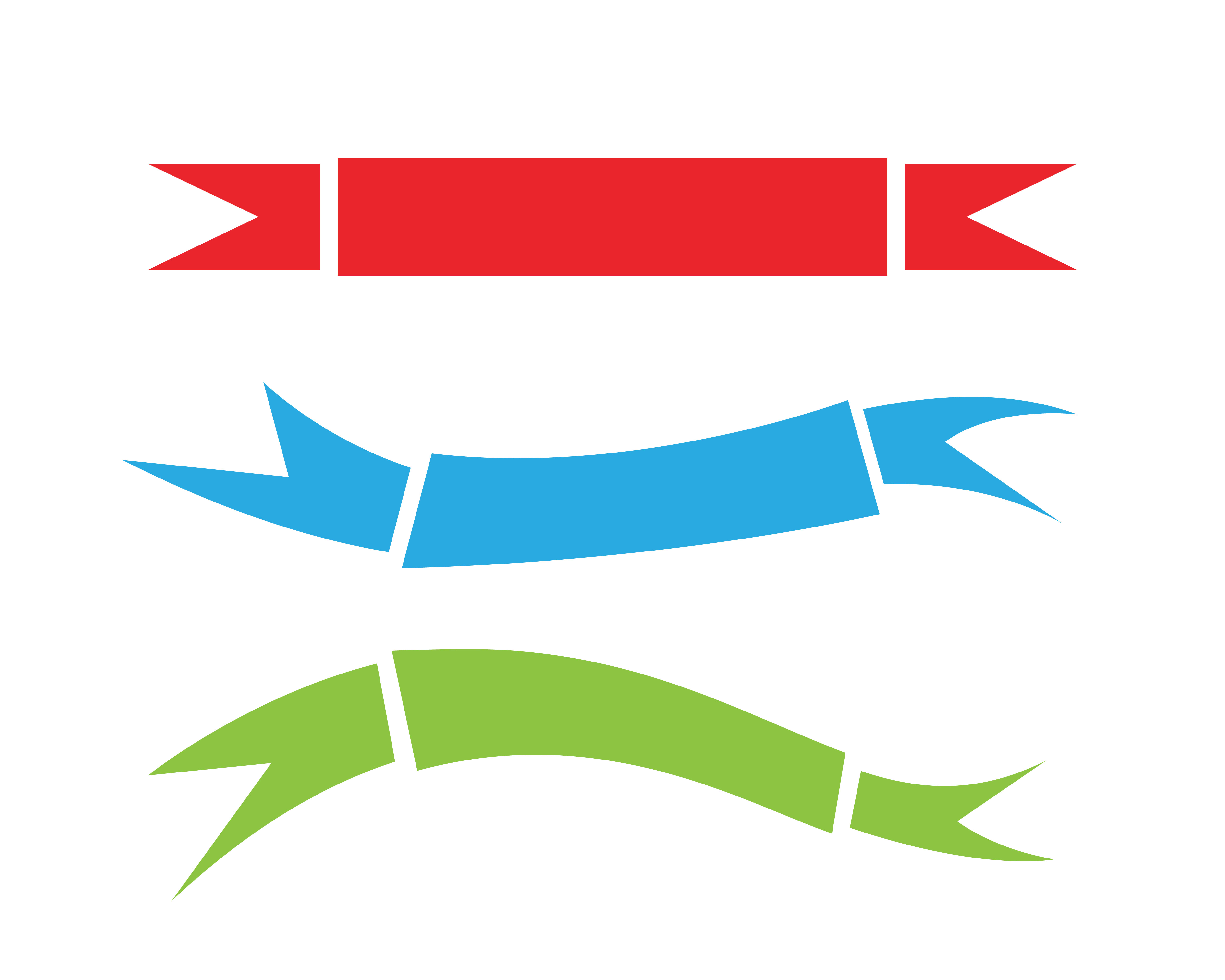Flat vector ribbons banners flat isolated on white background 620585
