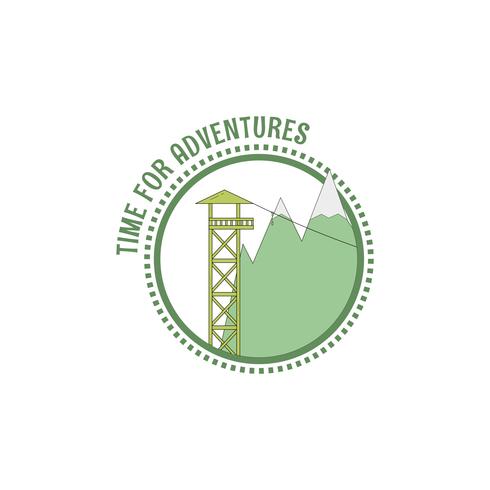 Time for adventures stamp vector