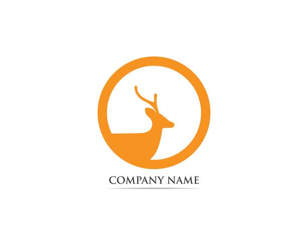 Deer logo and symbol vector