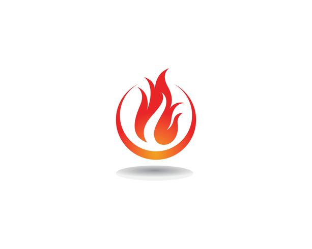 Icono de vector de plantilla de logotipo de fuego Concepto de logotipo de petróleo, gas y energía