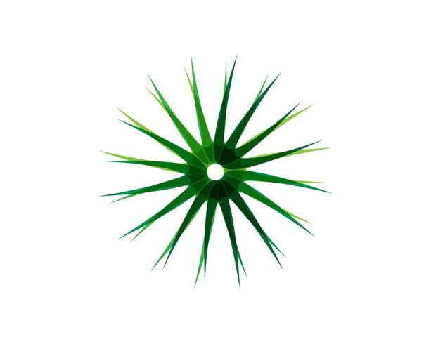  Leaf green floral patterns logo and symbols on a white background vector