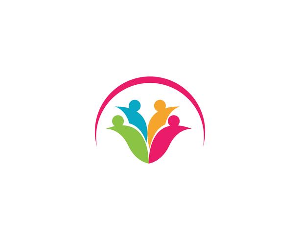 Adoption and community care Logo template vector