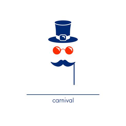 Carnival mask icon vector