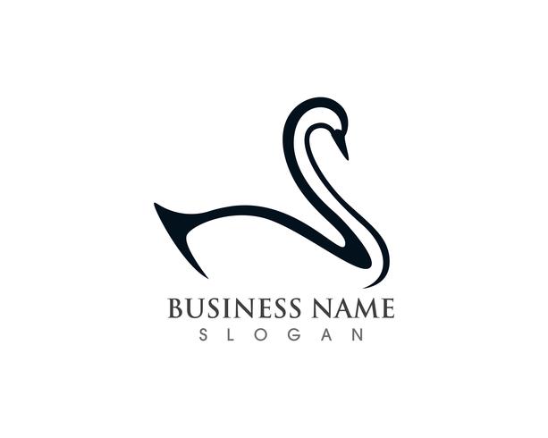 Swan logo Template vector