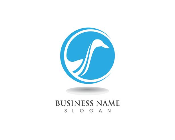 Vector de plantilla de logotipo de cisne