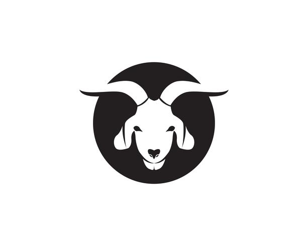 Goat black animals vector logo and symbol 