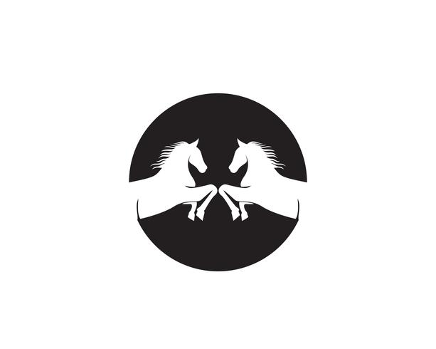 Horse head black  Logo Template Vector