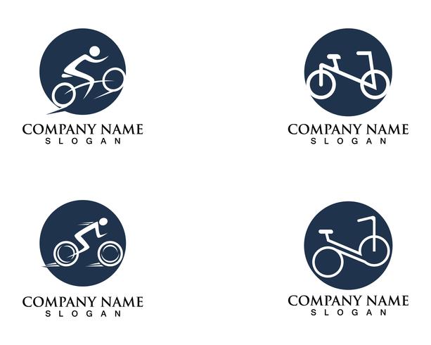 Vector logo y símbolos de bicicleta