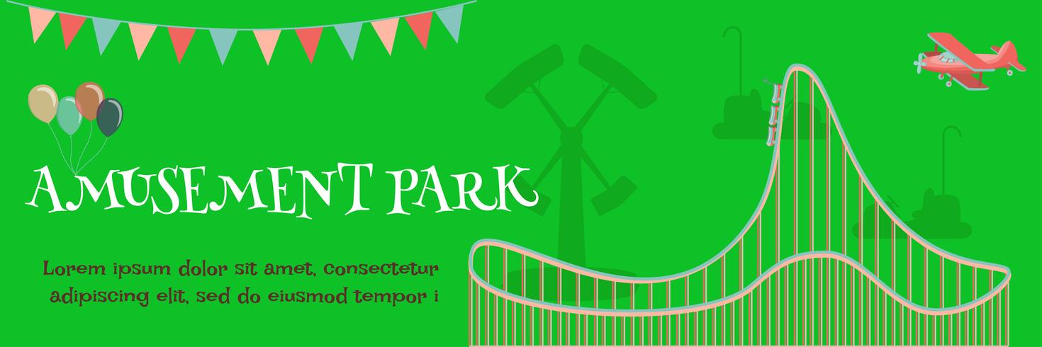 amusement park poster vector