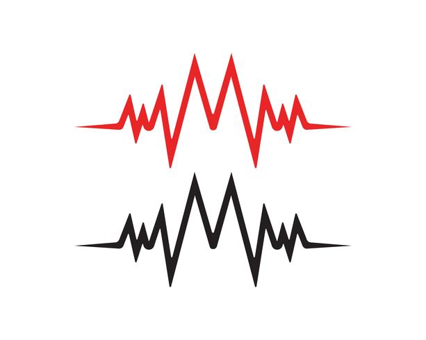 heart beat line vector template