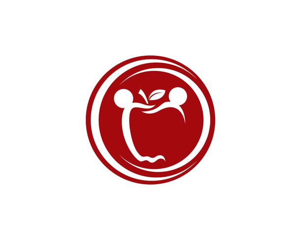 Apple vector illustration design icon logo template Vector