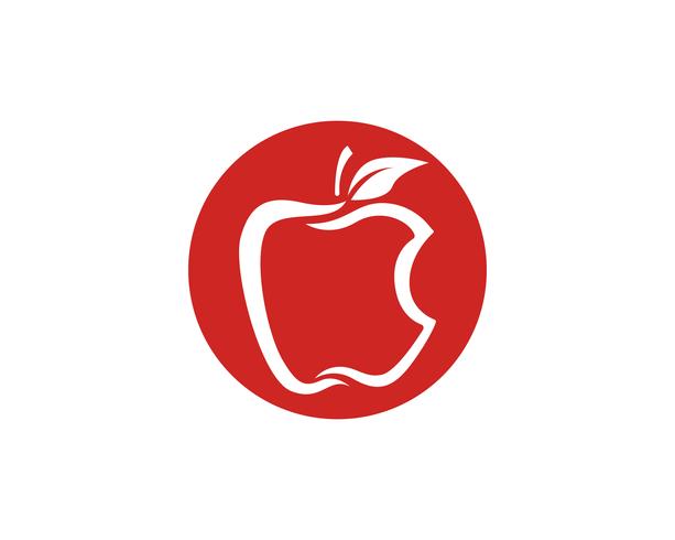 Apple vector ilustración diseño icono logotipo plantilla Vector