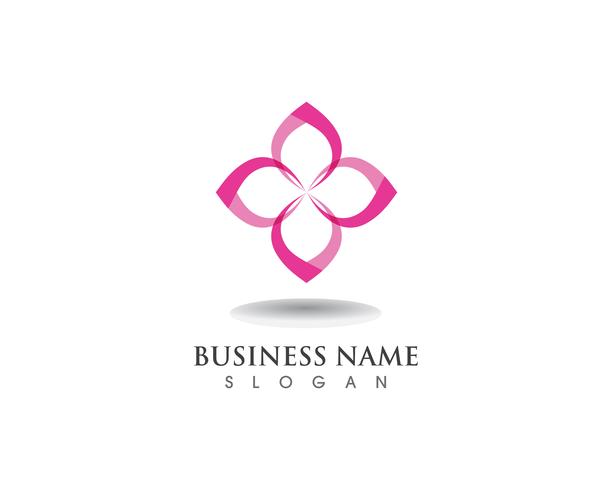 floral patterns logo and symbols on a white backgrounds vector