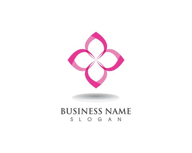 floral patterns logo and symbols on a white backgrounds vector