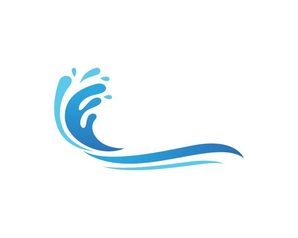 Wave beach logo and symbols vector template