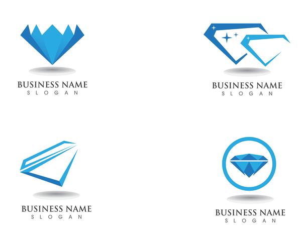 Diamante logo símbolo vector plantilla icono