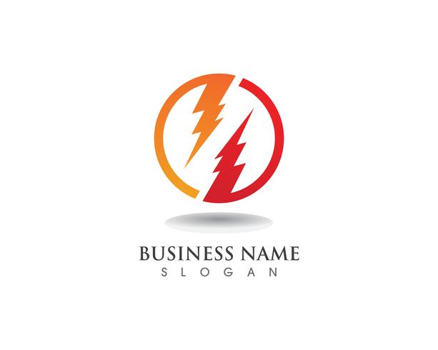 lightning thunderbolt electricity vector logo design