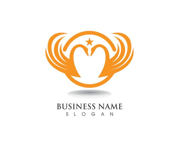 Swan logo Template vector