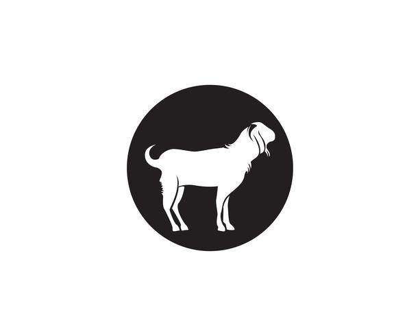 Goat black animals vector logo and symbol 