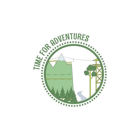 Time for adventures stamp. vector
